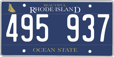 RI license plate 495937