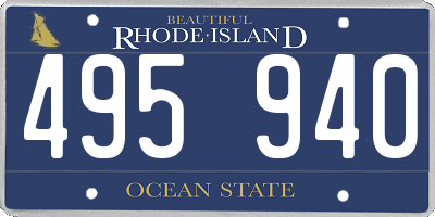 RI license plate 495940