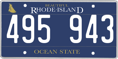 RI license plate 495943