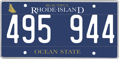 RI license plate 495944