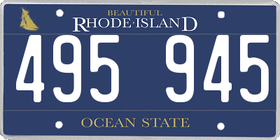 RI license plate 495945