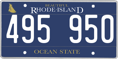 RI license plate 495950