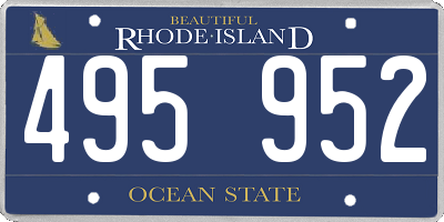 RI license plate 495952