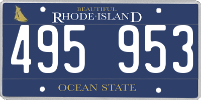 RI license plate 495953