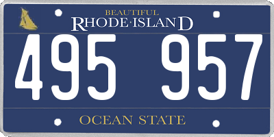 RI license plate 495957