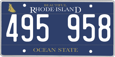 RI license plate 495958