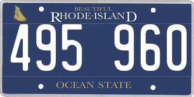 RI license plate 495960