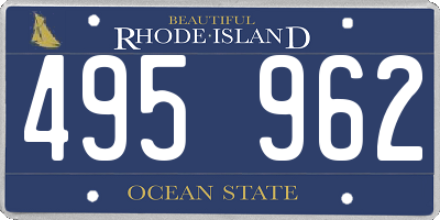 RI license plate 495962