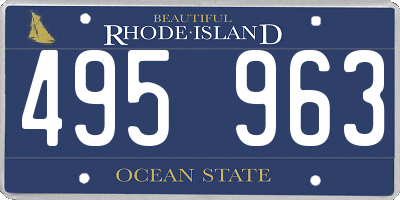 RI license plate 495963