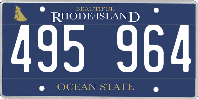 RI license plate 495964