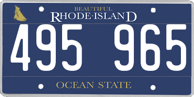 RI license plate 495965