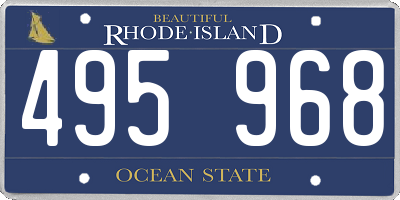 RI license plate 495968