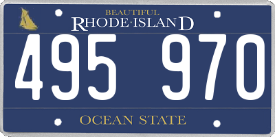 RI license plate 495970