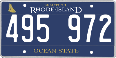 RI license plate 495972