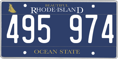 RI license plate 495974