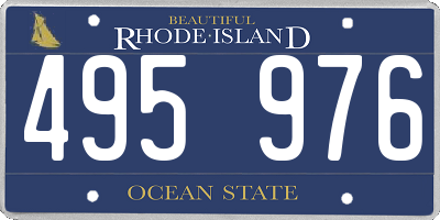 RI license plate 495976