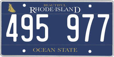 RI license plate 495977
