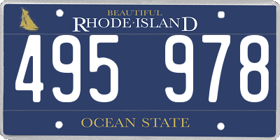 RI license plate 495978