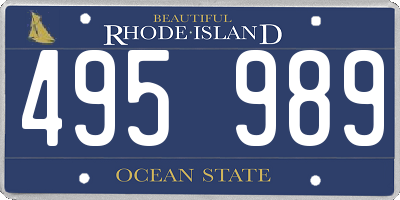 RI license plate 495989