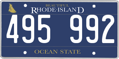 RI license plate 495992
