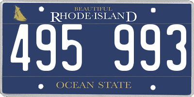 RI license plate 495993