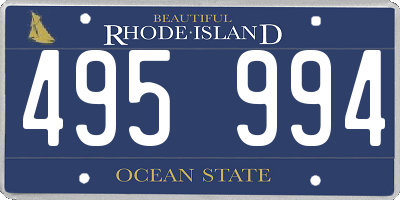 RI license plate 495994