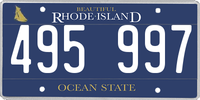 RI license plate 495997