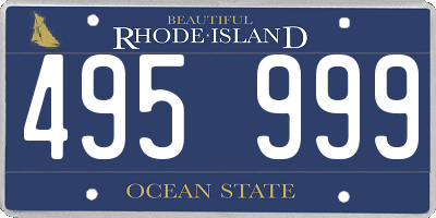 RI license plate 495999