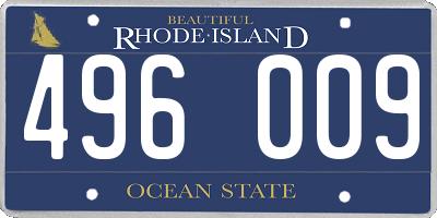 RI license plate 496009