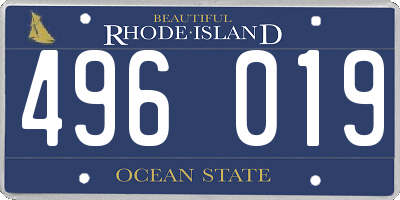 RI license plate 496019