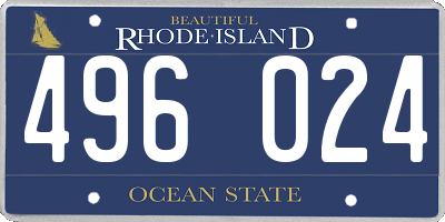 RI license plate 496024