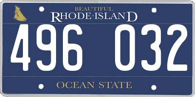 RI license plate 496032