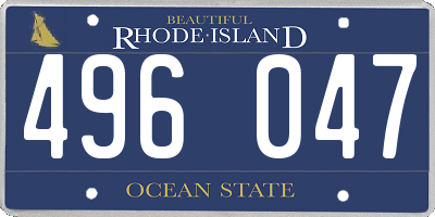 RI license plate 496047