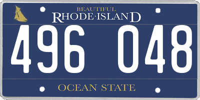 RI license plate 496048