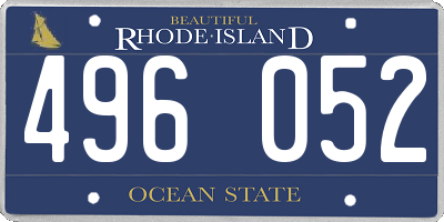 RI license plate 496052