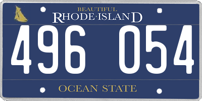 RI license plate 496054