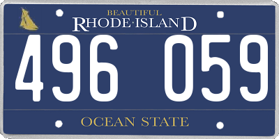 RI license plate 496059