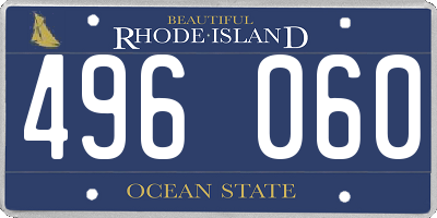 RI license plate 496060