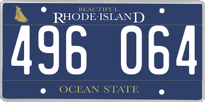 RI license plate 496064