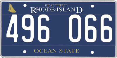 RI license plate 496066