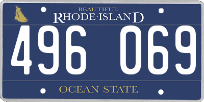 RI license plate 496069