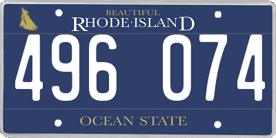 RI license plate 496074