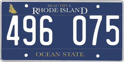 RI license plate 496075