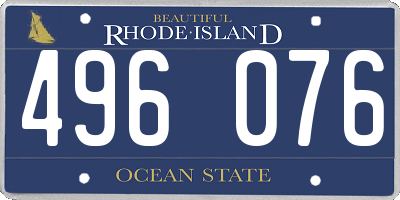 RI license plate 496076