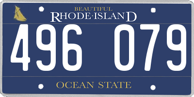 RI license plate 496079