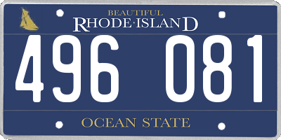RI license plate 496081
