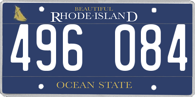 RI license plate 496084
