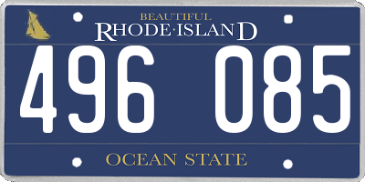 RI license plate 496085