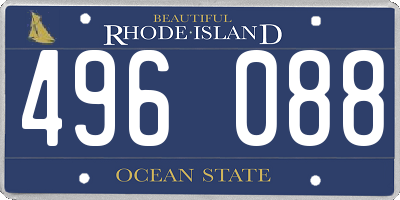 RI license plate 496088