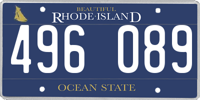 RI license plate 496089